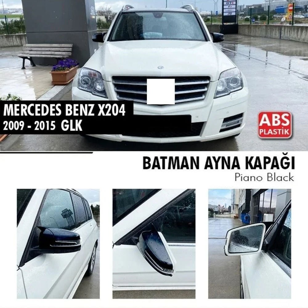 Mercedes X204 GLK Yarasa Ayna Kapağı Batman Parlak Siyah Piano Black