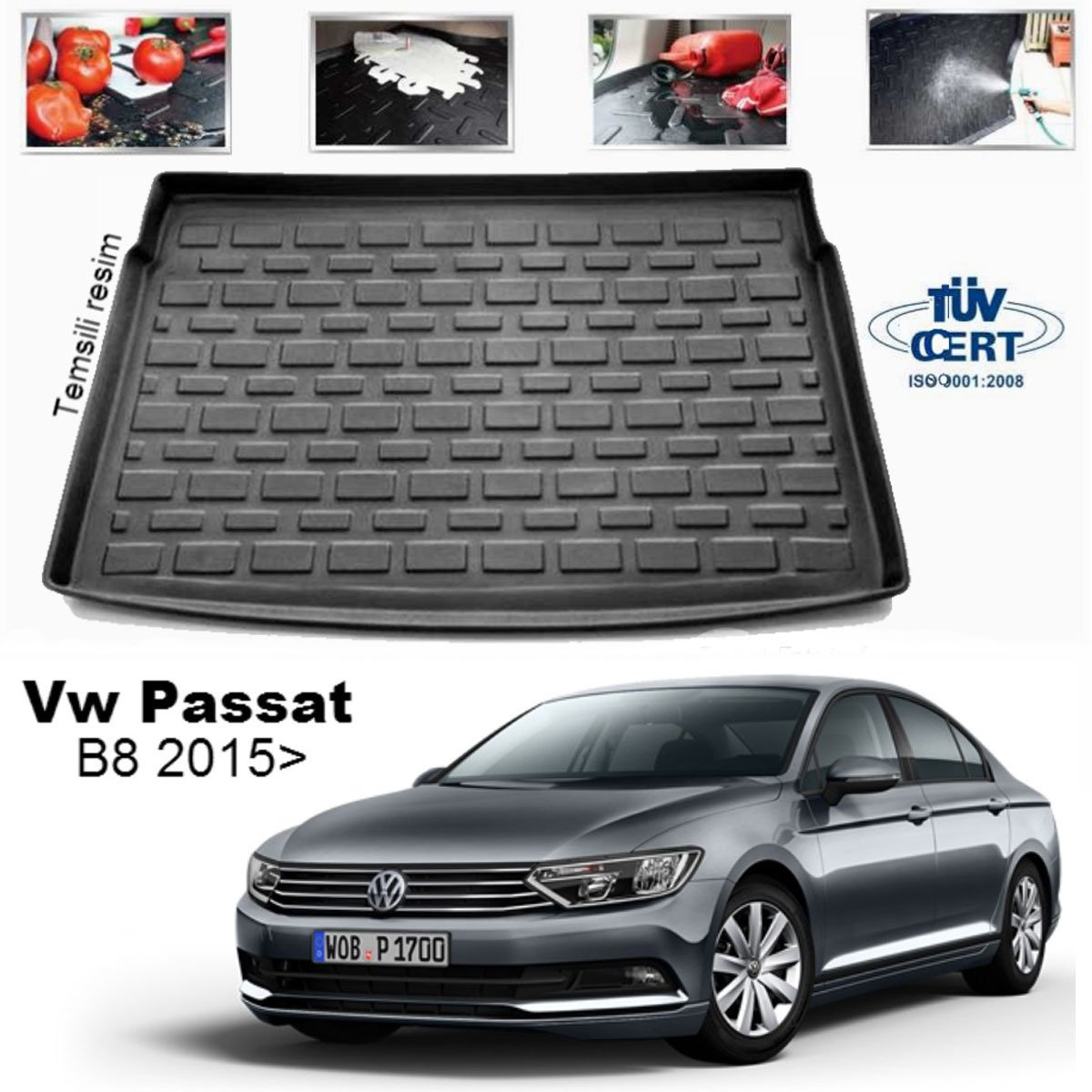 Volkswagen Passat B8 Bagaj Havuzu Paspası 2015 Sonrası