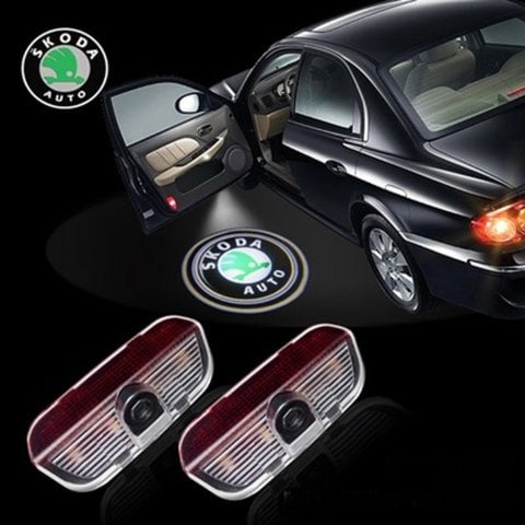 Skoda Super B Kapı Altı Hayalet Logo Orjinal Lazer Led