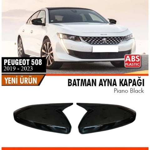 Peugeot 508 Yarasa Ayna Kapağı Batman Parlak Siyah Piano Black
