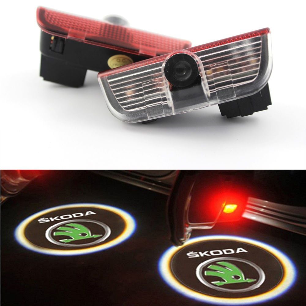 Skoda Roomster Kapı Altı Hayalet Logo Orjinal Lazer Led