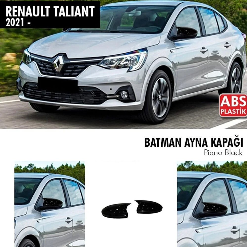 Renault Tailant Yarasa Ayna Kapağı Batman Parlak Siyah Piano Black
