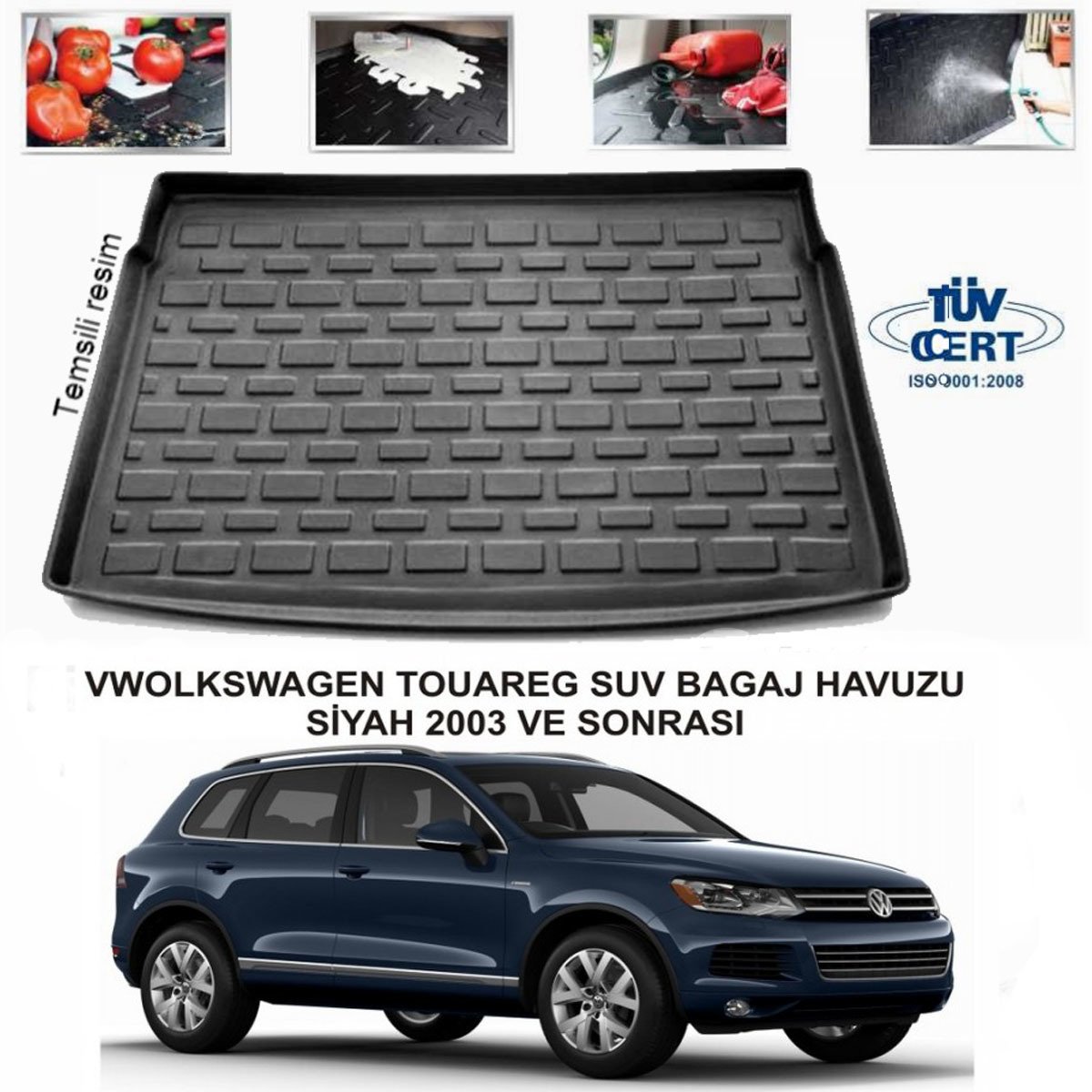 Volkswagen Touareg Bagaj Havuzu Paspası