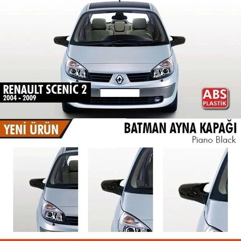 Renault Scenic Yarasa Ayna Kapağı Batman Parlak Siyah Piano Black
