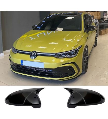 Vw Golf-8 Yarasa Ayna Kapağı Batman Parlak Siyah Piano Black