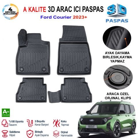 Ford Courier 3D Paspas Havuzlu Pro 2023 Sonrasi