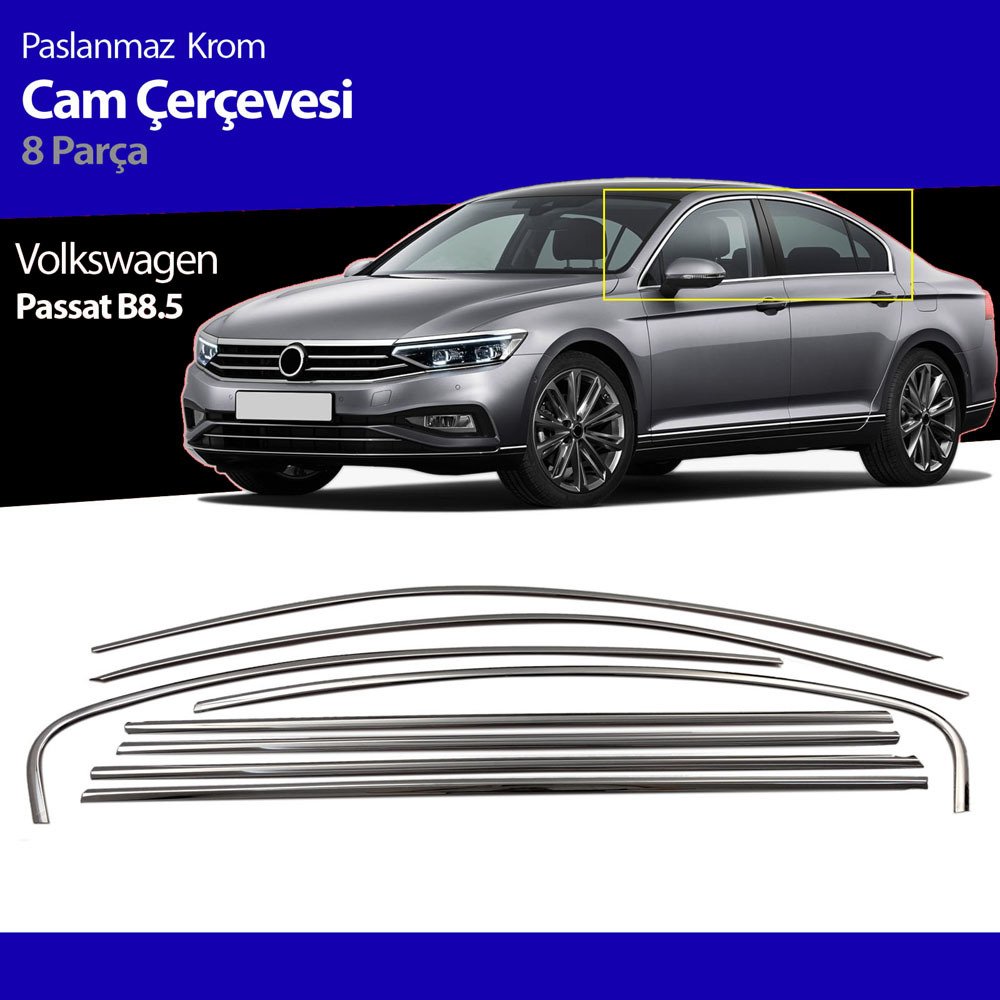 Volkswagen Passat B8.5 Cam Çıtası Kromu Nikelajı 2019 Sonrası