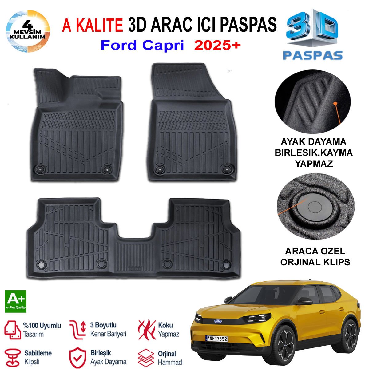 Ford Capri 3D Paspas Havuzlu Pro 2025 Sonrası