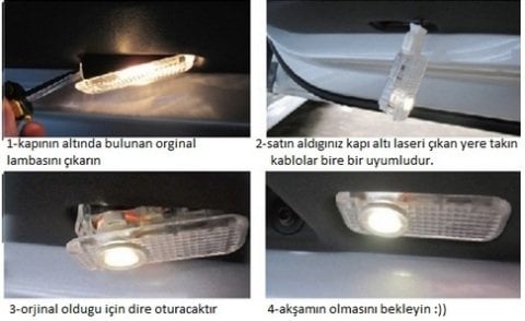 Volkswagen Tiguan Kapı Altı Hayalet Logo Orjinal Lazer Led 2016-