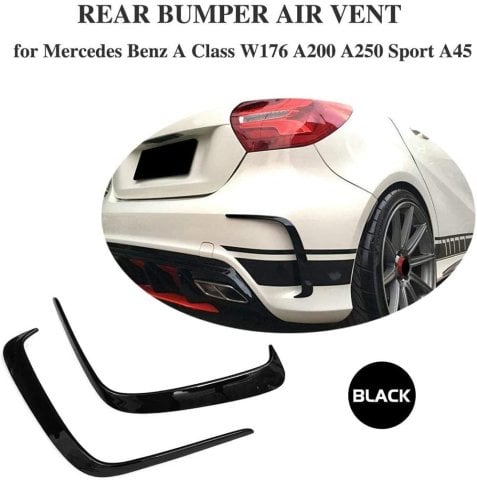 Mercedes W176 A45 Arka Tampon Çıtası Parlak Siyah 2016-2018
