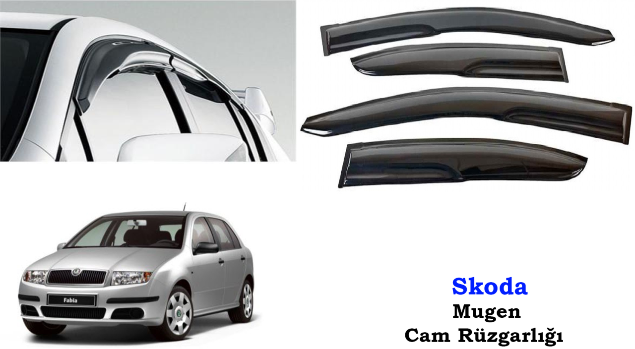 Skoda Fabia Mugen Cam Kenar Rüzgarlığı 2001-2007