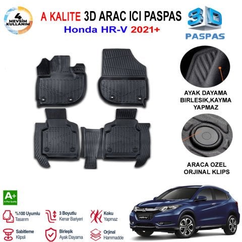 Honda HRV  3D Paspas Havuzlu Pro 2021 Sonrası