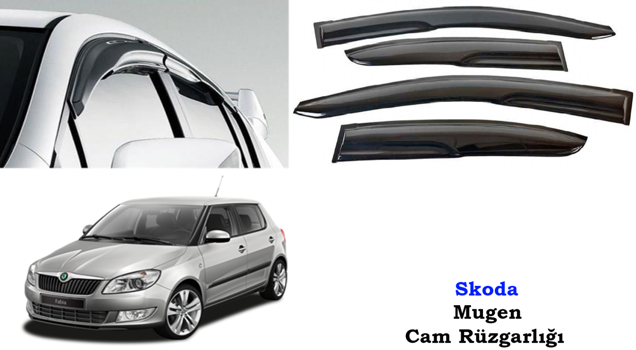 Skoda Fabia Mugen Cam Kenar Rüzgarlığı 2008-