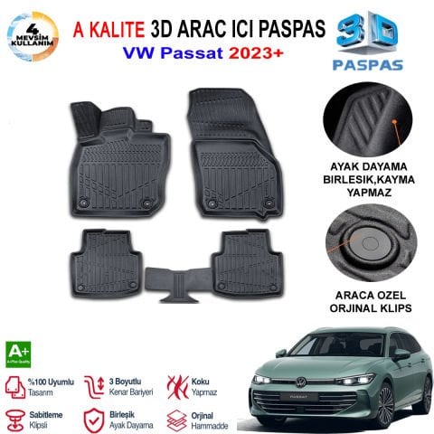 Vw Passat 3D Paspas Havuzlu Pro 2023 Sonrası