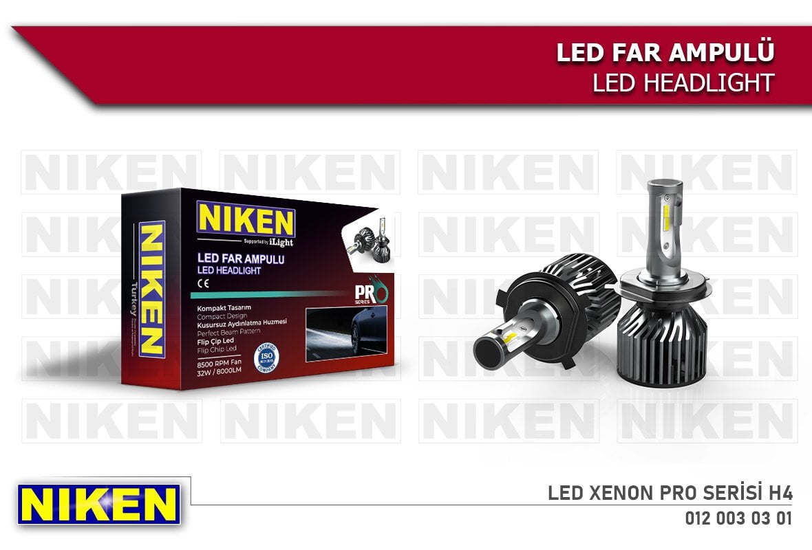 H4 Led Xenon Far Ampulü Yeni Nesil Pro Niken