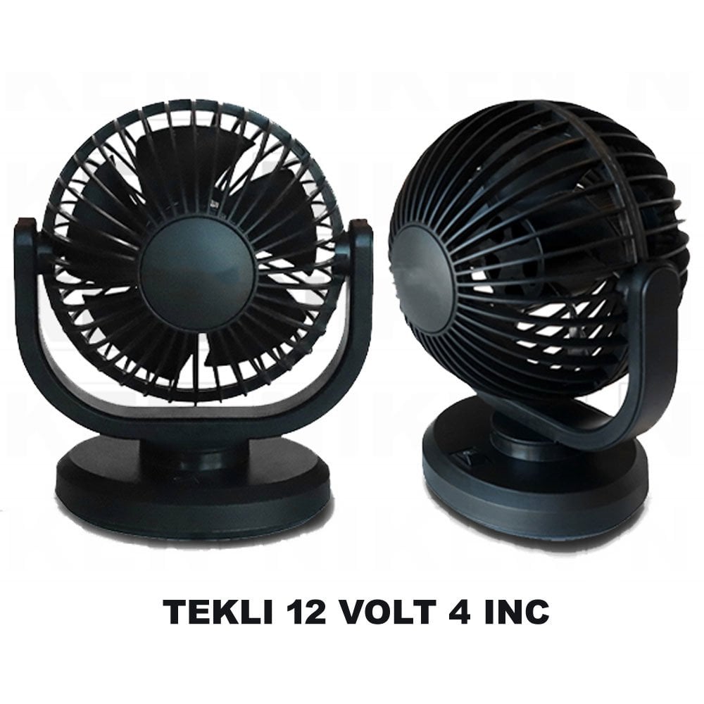 Araç İçi Fan Oto Vantilatör 12 Volt Tek başlı 4inç