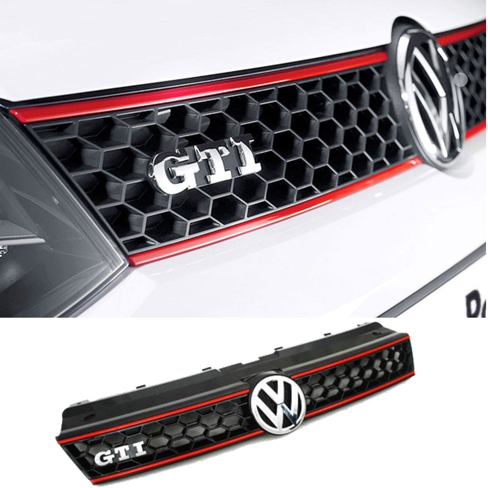 Volkswagen Polo 6R GTi Kırmızı Şeritli Ön Panjur 2009-2014