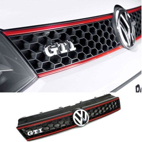 Volkswagen Polo 6R GTi Kırmızı Şeritli Ön Panjur 2009-2014