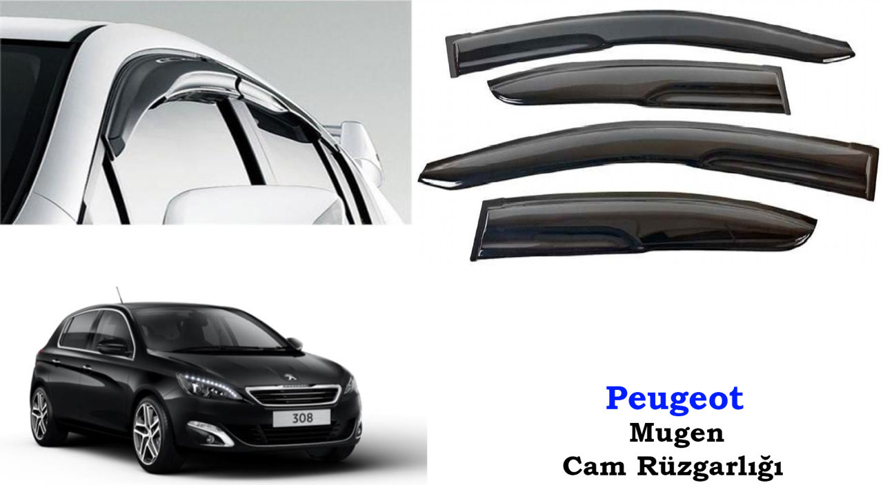 Peugeot 308 Mugen Cam Kenar Rüzgarlığı 2007-2013 Arası