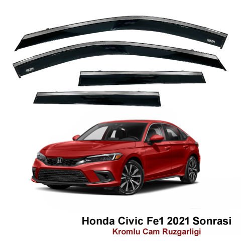 Honda Civic Fe1 Kromlu Cam Rüzgarlığı Niken 2021 Sonrası