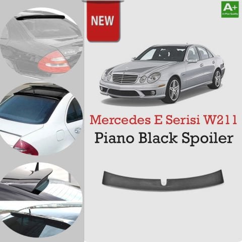 Mercedes E Serisi W211  Uyumlu Cam Üstü Piona Black Spoiler