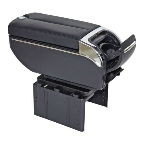 Her Araca Uygun Çok Fonksiyonlu Kolçak Kol Dayama  6 USB li Siyah