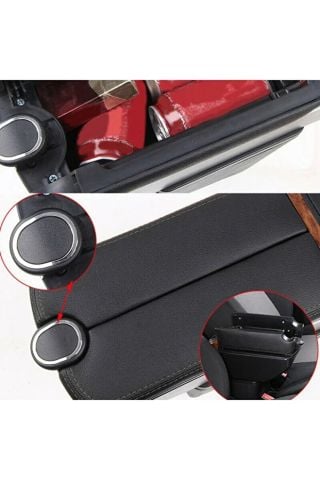 Her Araca Uygun Çok Fonksiyonlu Kolçak Kol Dayama  6 USB li Siyah