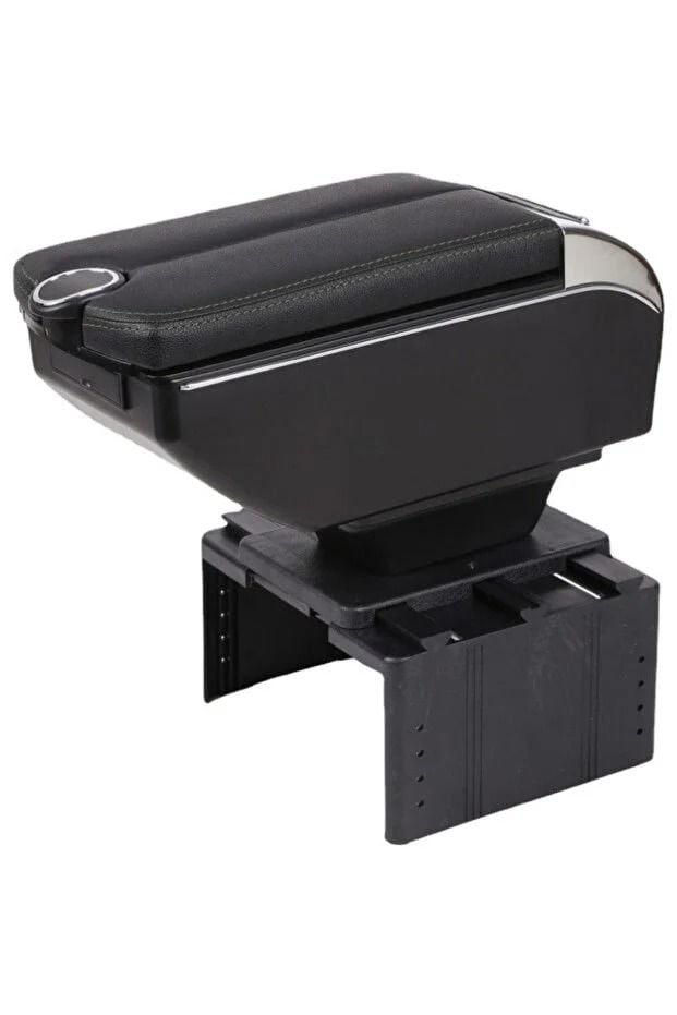 Her Araca Uygun Çok Fonksiyonlu Kolçak Kol Dayama  6 USB li Siyah