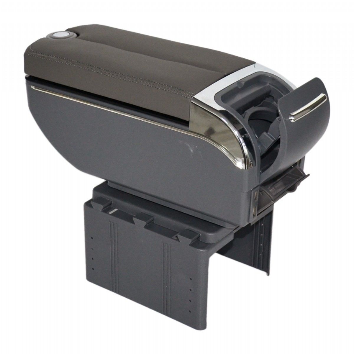 Her Araca Uygun Çok Fonksiyonlu Kolçak Kol Dayama  6 USB li Gri