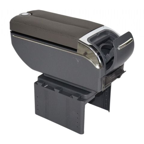 Her Araca Uygun Çok Fonksiyonlu Kolçak Kol Dayama  6 USB li Gri