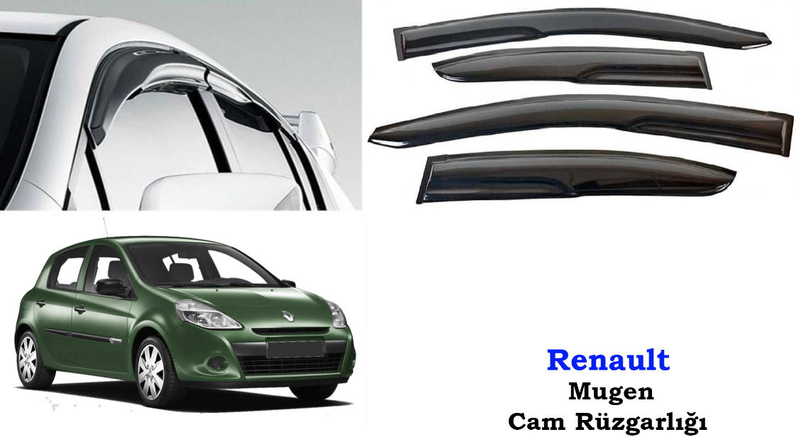 Renault Clio 3 HB Mugen Cam Kenar Rüzgarlığı 2005-2011