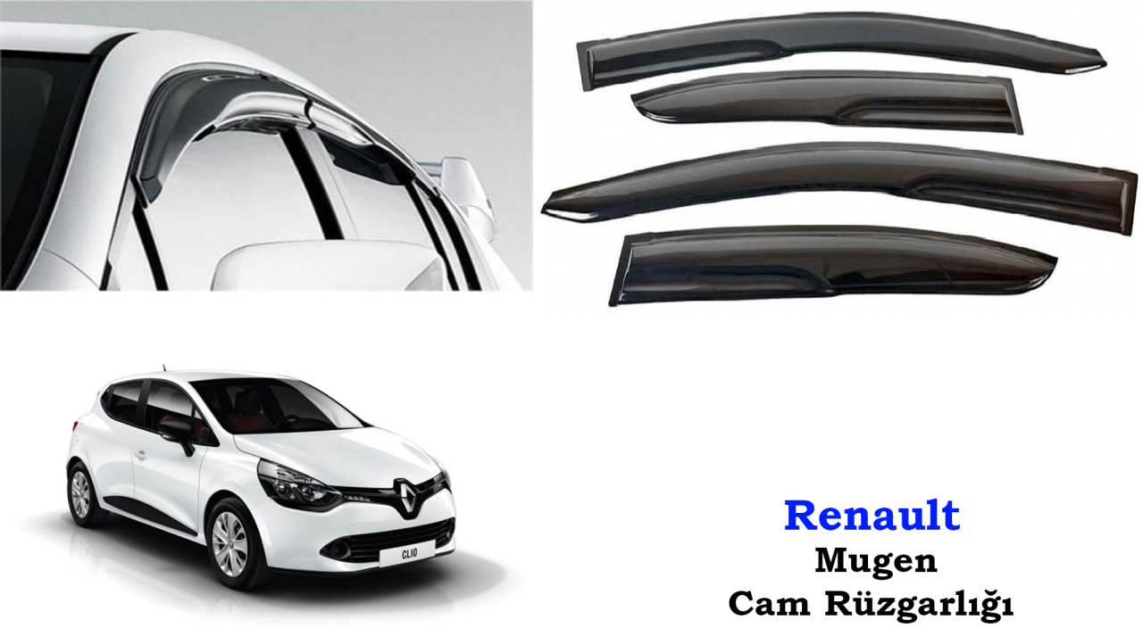 Renault Clio 4 HB Mugen Cam Kenar Rüzgarlığı 2012-