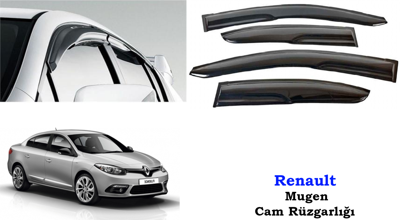 Renault Fluence Mugen Cam Kenar Rüzgarlığı 2010-