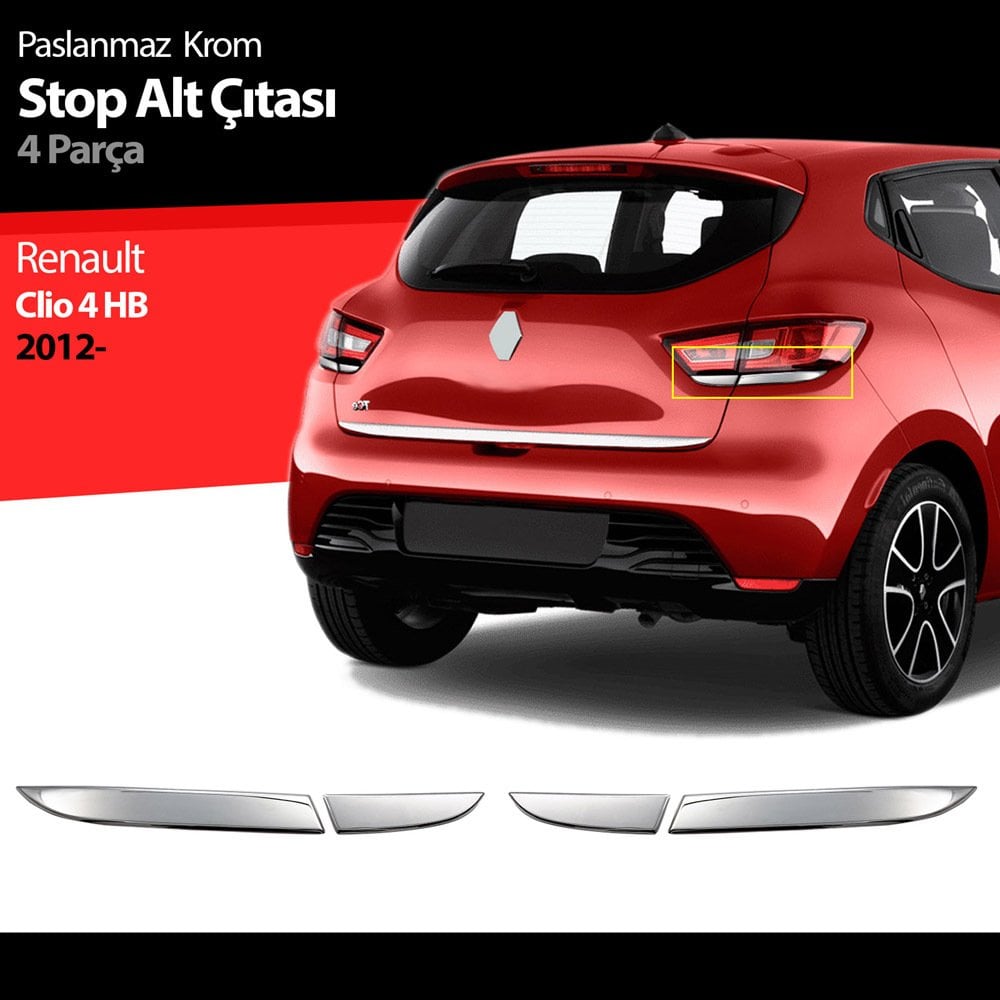 Renault Clio 4 Stop Alt Çıtası Kromu 2012-2017 HB