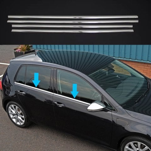 Volkswagen Golf 7 Cam Çıtası Alt Kromu Nikelajı