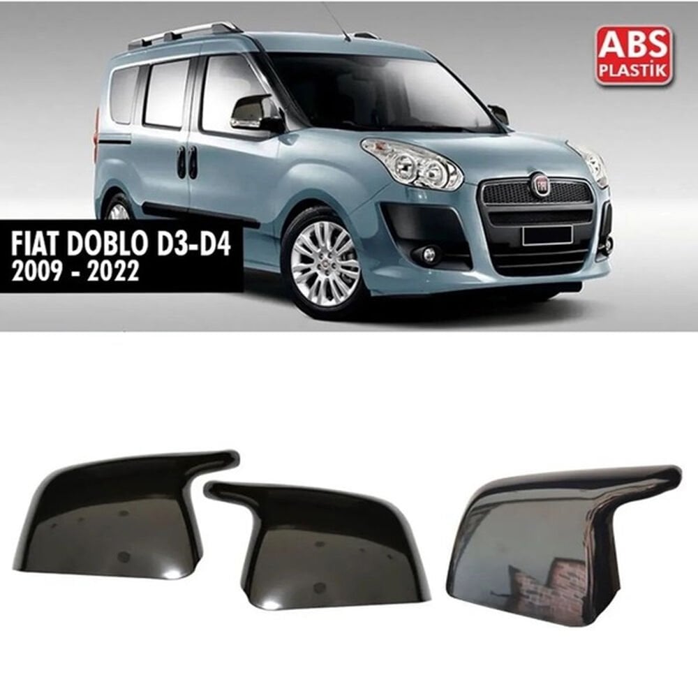 Fiat Doblo Yarasa Ayna Kapağı Batman Parlak Siyah Piano Black