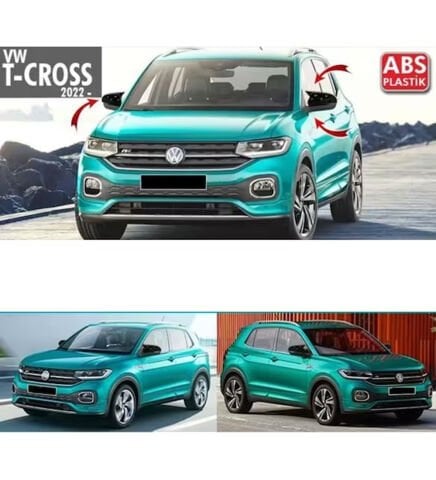 Volkswagen T-Cross Yarasa Ayna Kapağı Batman Parlak Siyah Piano Black