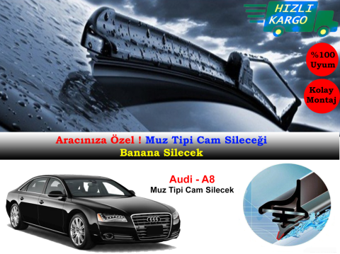 Audi A8 2010-2017 Muz Silecek Takımı