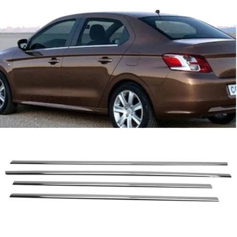 Peugeot 301 Cam Çıtası Kromu Nikelaj 4 Parça