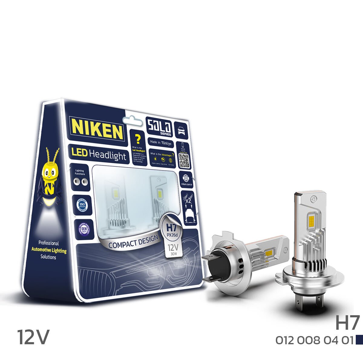 H7 Led Xenon Far Ampulü Solo Serisi Niken 8000 Lümen