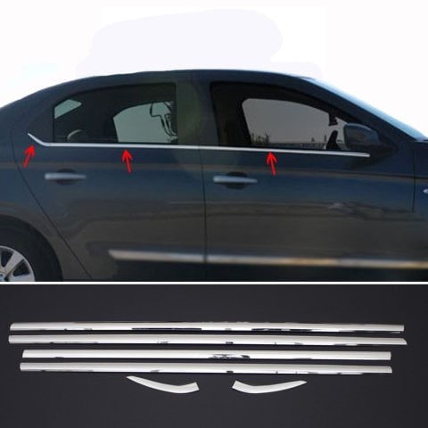 Peugeot 301 Cam Çıtası Kromu Nikelaj 6 Parça