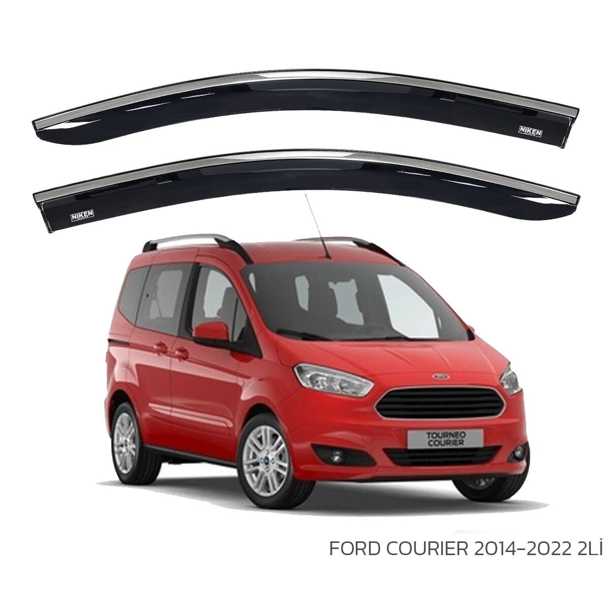 Ford Courier Kromlu Cam Rüzgarlığı Niken 2Li