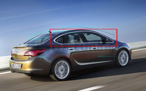 Opel Astra J Sedan Cam Çıtası Komple Set Çerçevesi Kromu Nikelajı