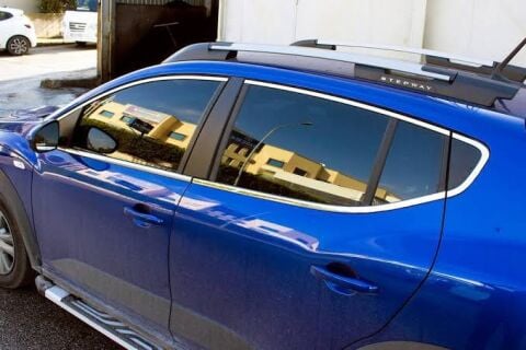 Dacia Sandero Cam Çıtası Komple Set Çerçevesi Kromu Nikelajı 2021 Sonrası