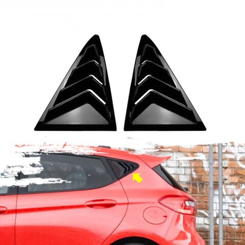 Ford Fiesta Kelebek Cam Kaplama Vizörü Parlak Siyah