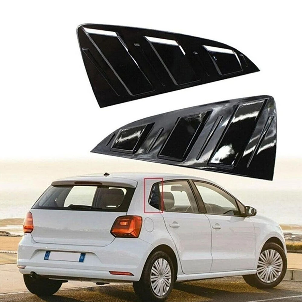 Volkswagen Polo Kelebek Cam Kaplama Vizörü Parlak Siyah