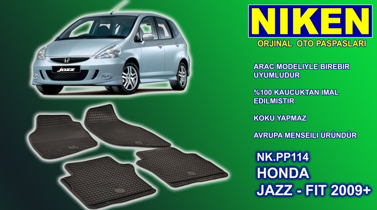 Honda Jazz -Fıt Paspas Alman Malı 2008 Sonrası