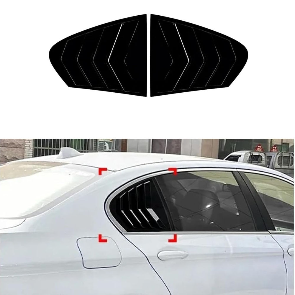 Bmw F10 Kelebek Cam Kaplama Vizörü Parlak Siyah