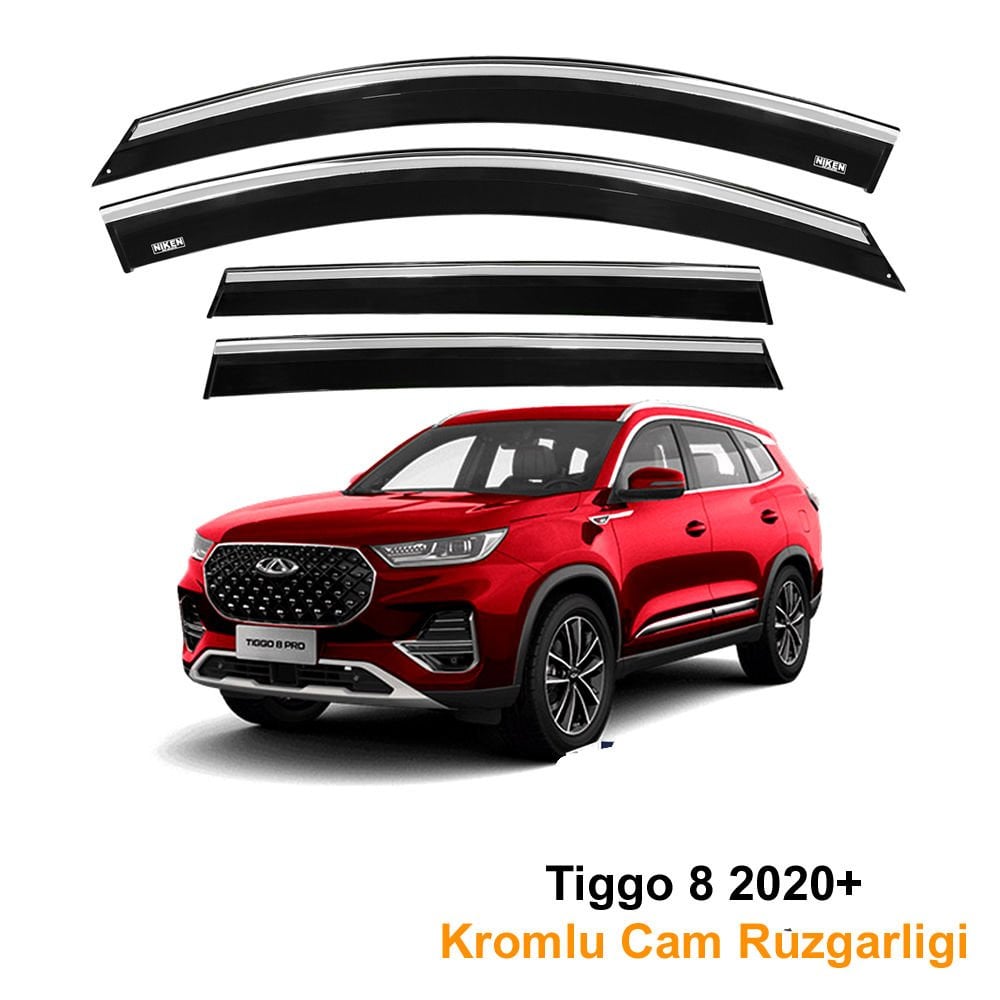 Chery Tiggo 8 Kromlu Cam Rüzgarlığı Niken 2020 Sonrası