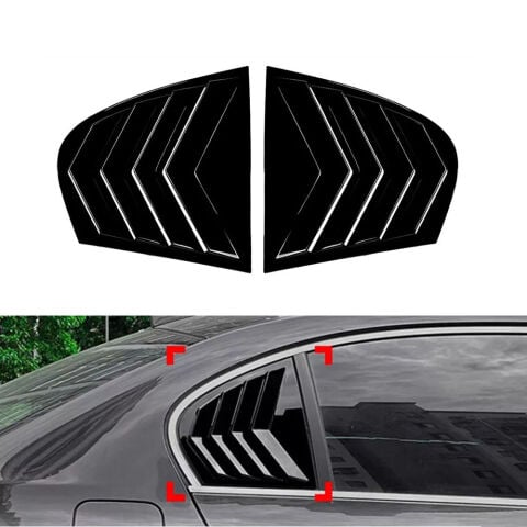 Bmw E60 Kelebek Cam Kaplama Vizörü Parlak Siyah